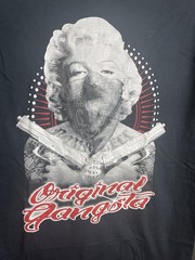Shaka Active Original Gangsta Marilyn Monroe 3/4 dleeve men shirt, Medium