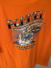Harley-Davidson Men’s T-Shirt 3XL Annapolis Maryland Short Sleeve Bright Orange
