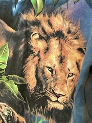 Vintage Tie Dye Shirt Sz Small Big Cats Lion Leopard Tiger Panther Delta Tag