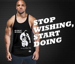 Lot Men Mma Bodybuilding Gym Stringer Vest Y Back Racer Back Motivation Tank Top