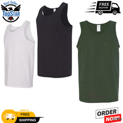 Gildan Men’s Heavy Cotton Tank Top Plain Tee Muscle Gym Sleeveless – 5200