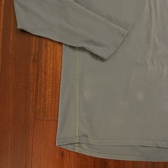 Tyndale FR Shirt Large Henley Blue Fire Resistant Work Button Long Sleeve Exxon