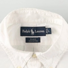 Ralph Lauren BLAKE Cotton Long Sleeve Button-Down Shirt Men’s L White Japan