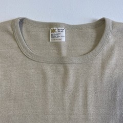 Vintage 70s T Shirt Body Wear Sears Men’s Shop Medium Unique Tan Square Neck