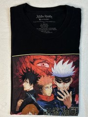 Jujutsu Kaisen Mens TShirt Size XL Crunchyroll Graphic Design Black 100% Cotton