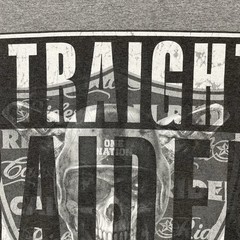 VTG Straight Outta Raider Nation T-shirt Mens XL Oakland Football Skull Street