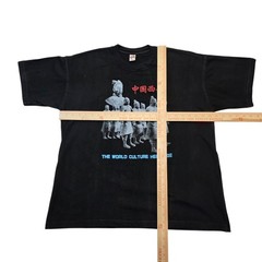 Vintage Terracotta Army T Shirt XXXL Black The World Culture Heritage Xian Chian
