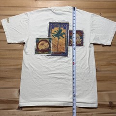 Vintage 90s Panama Jack Nassau Bahamas Postage Stamp Graphic T-Shirt USA Medium