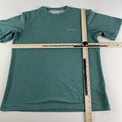 Columbia T Shirt Adult Small Teal Green Fishing Performance Omni-Wick Tee Mens
