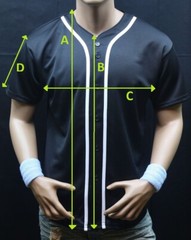 Men Baseball T-Shirt Jersey Plain Team Uniform Sports Raglan Fashion Activewear