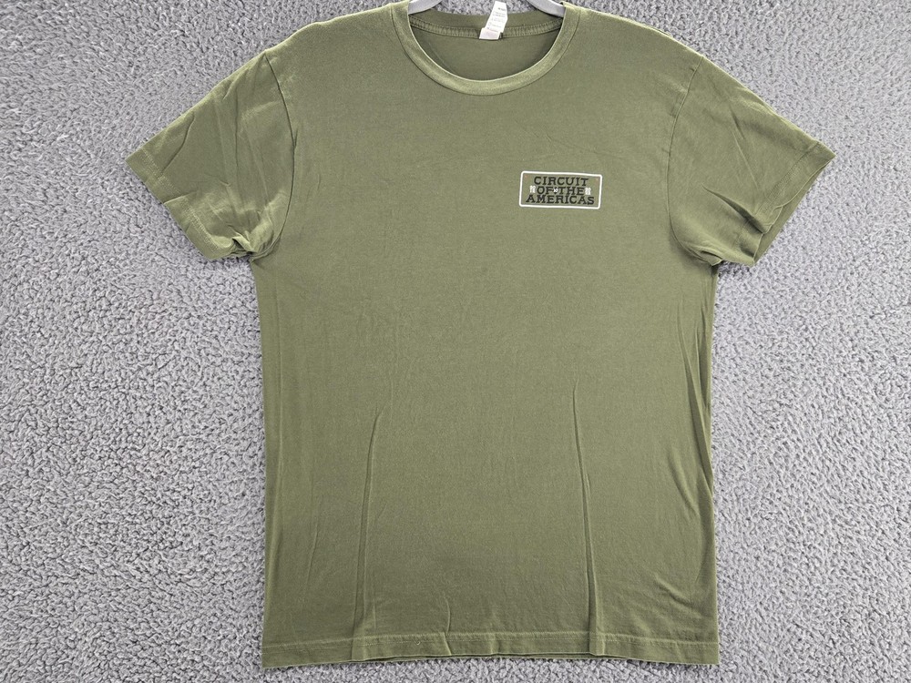Circuit of the Americas Shirt Mens Medium Green Snake Track Racing Tee