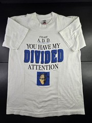 1995 A.D.D Adderall Joe Blow T’s Comedy Drug Autism, Sz M 20×27″, Single Stitch