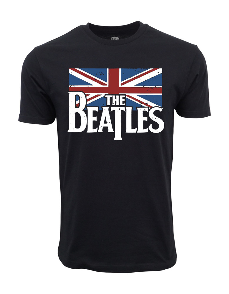 THE BEATLES MENS FLAG T SHIRT