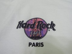 VTG Hard Rock Cafe Paris T-Shirt Mens Large Heavy Tee Spellout Logo Retro