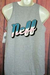 MENS NEFF GRAY TANK TOP T-SHIRT SIZE M