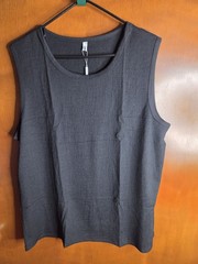 Coofandy Set Of 2 Sleeveless Shirts Undershirt Size Large Black & Tan Ribbed NWT