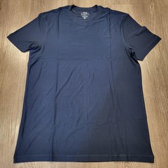 True Classic Men’s Short Sleeve Shirt Active Navy Blue Small Polyester/Spandex