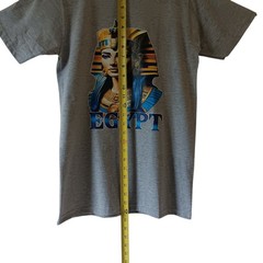 Egypt queen Cleopatra men’s gray short-sleeve graphic t-shirt size S
