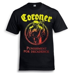 Coroner “Punishment For Decadence” Black T-Shirt Celtic frost