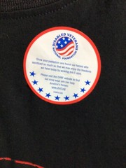 Land of the Free Home of the Brave Eagle Disabled Vets New T Shirt Large