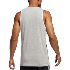 adidas Men’s Badge Of Sport Logo Graphic Tank Grey Heather White-Small