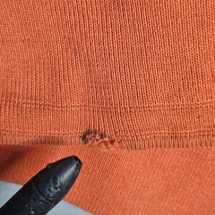 Orvis Shirt Mens XL Orange Henley Waffle Knit Thermal Casual Outdoor Fall