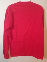 Champion Authentic Athleticwear Men’s Red Solid Logo Long Sleeve Crewneck Tee M