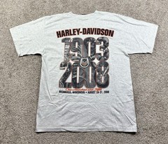 Harley-Davidson T-Shirt 105th Anniversary Men’s Size Large Gray Wisconsin
