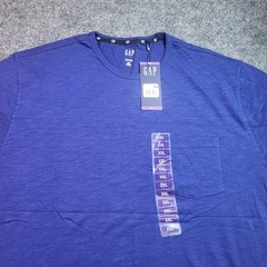GAP Mens XXL Blue Slub Cotton Pocket T-Shirt Short Sleeve New With Tags