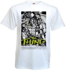 The Thing v82 T-shirt white movie poster horror John Carpenter all sizes S-5XL