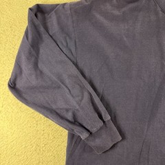 Babilonia Mock Neck Shirt Mens L Navy Blue Pleated Back Long Sleeve Preppy