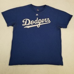 Majestic Los Angeles Dodgers Script Shirt Men’s Size Medium Blue Baseball Casual