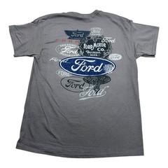 Ford All Over Logos Charcoal Gray T-Shirt (Licensed)