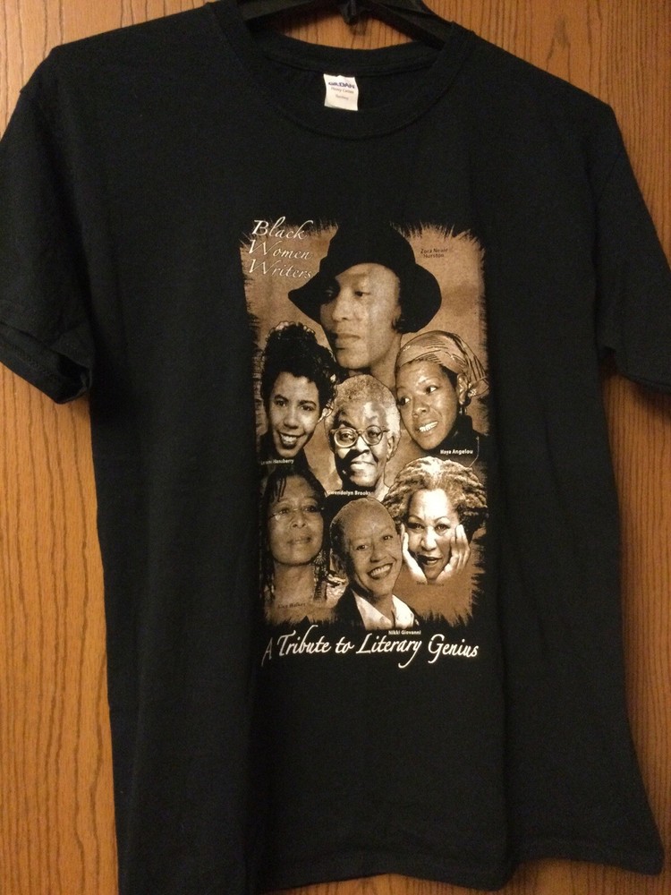 Black Women Writers – Nikki Giovanni, Etc… – Black Shirt – L – Gildan.
