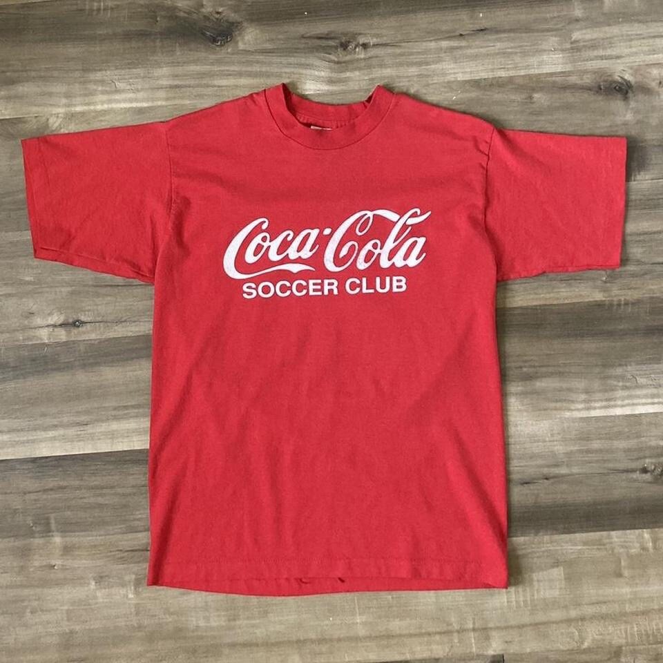 Coca Cola Soccer Single Stitch Vintage Shirt Sz Medium