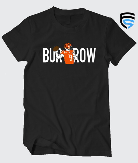 BURROW 9 | Cincinnati Football Soft Ring Spun Pre-Shrunk Cotton T-Shirt