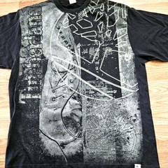 Timberland AOP Logo Streetwear Skate Y2K Graphic T Shirt Black XL