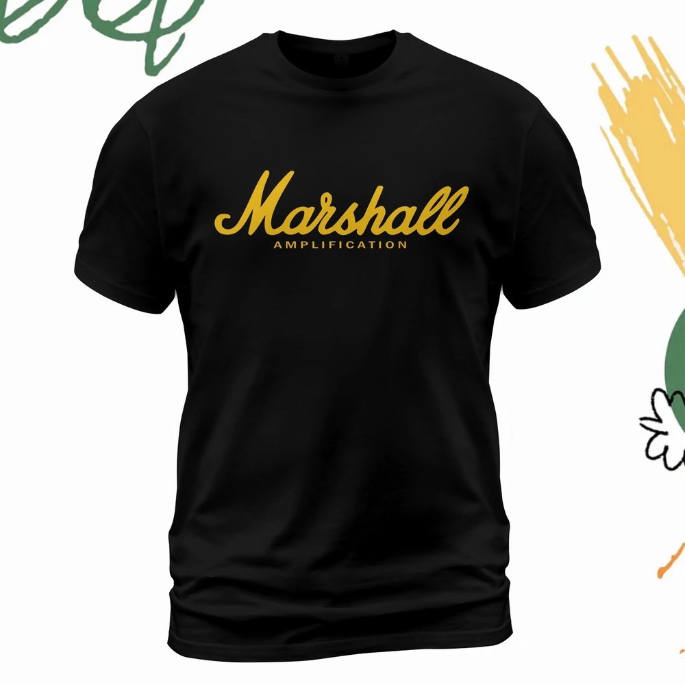 Marshall Amplification Guitar Logo T-Shirt Size S-5XL