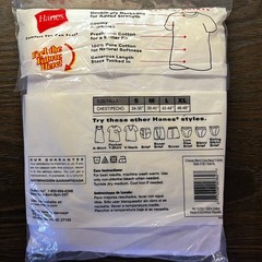 Vintage Hanes Undershirts Mens XL 46-48 White Crewneck 2135 Shirt 3 Pack Sealed