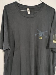 American Apparel Men’s 2XL Black “Warrior XII” Patriotic Graphic Crew Neck Tee