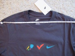 NIKE Peace, Love & Swoosh Long Sleeve T-Shirt Sz S Small Black NWT