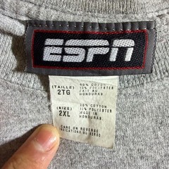 Vintage Y2K ESPN SportsCenter Gray Graphic T-Shirt