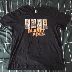 Planet of the Apes Original 1968 Movie Logo Charlton Heston T-shirt (Black) – XL