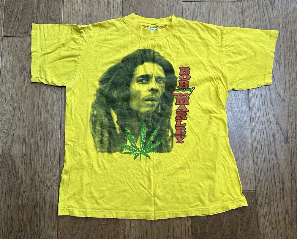 Vintage Bob Marley Freedom Fighter Shirt M Reggae Zion Y2K Rasta