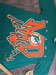 VTG Miami Dolphins Shirt Medium Green NFL Football Graphic Print 90s New NWT