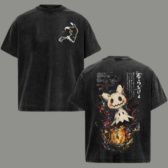 Mimikyu T-Shirt Anime Unisex Oversized Men Top Clothing Gift 2026 Cotton