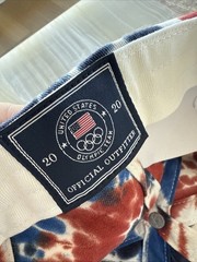 POLO Ralph Lauren NATIONAL TEAM USA TIE-DYE CHINO BALL CAP Leather Strap