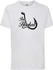 Fishing I’m Hooked Funny Humour Novelty T Shirt Various Colours And Sizes