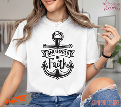 Unisex Anchored In Faith T-Shirt, Men T shirt,Women T shirt Gift Christian Top