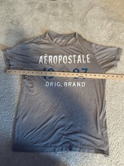 Aeropostale 1987 Orig Brand Graphic Tee Gray Blue Men’s Medium Y2K